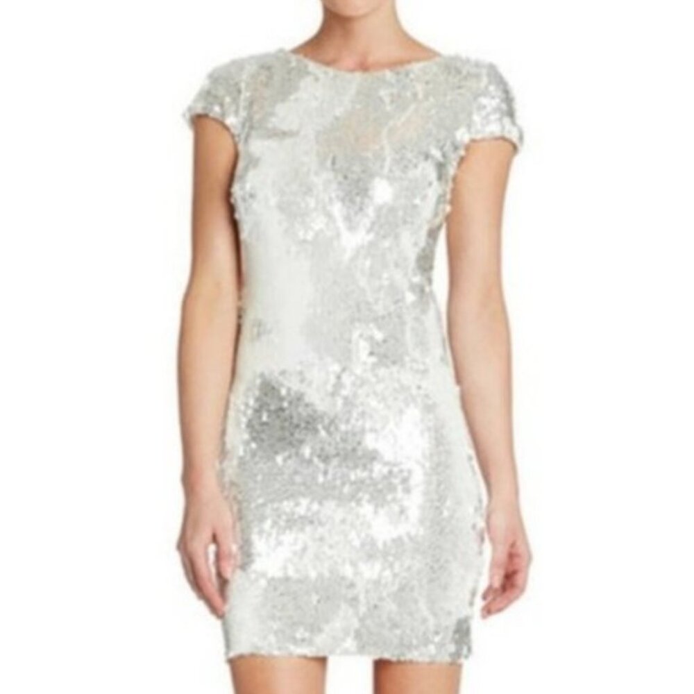 Dress the Population Tabitha Sequin Mini Dress, XS